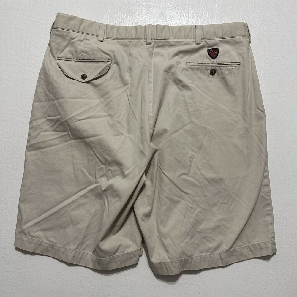 VTG Polo‎ Golf 38 x 9" Stone Pleated 100% Cotton Twill Classic Golf Short - Picture 7 of 7